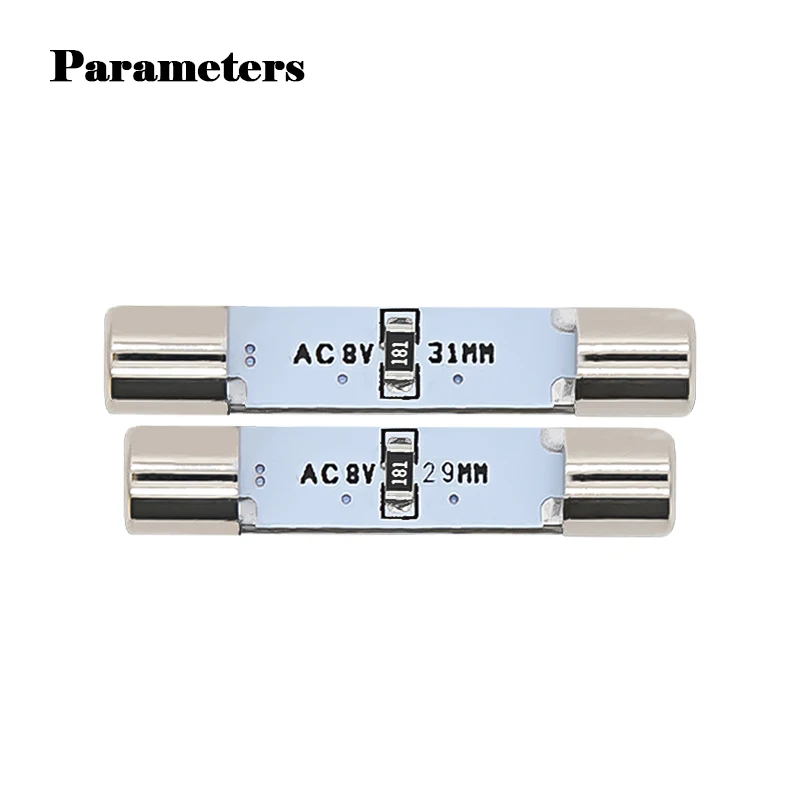 5pcs AC8V Car Festoon 29mm 31mm Style LED Light Replace Incandescent Fuse Lamp Bulbs 8V Fits Vintage Stereo Audio Receivers | Автомобили и