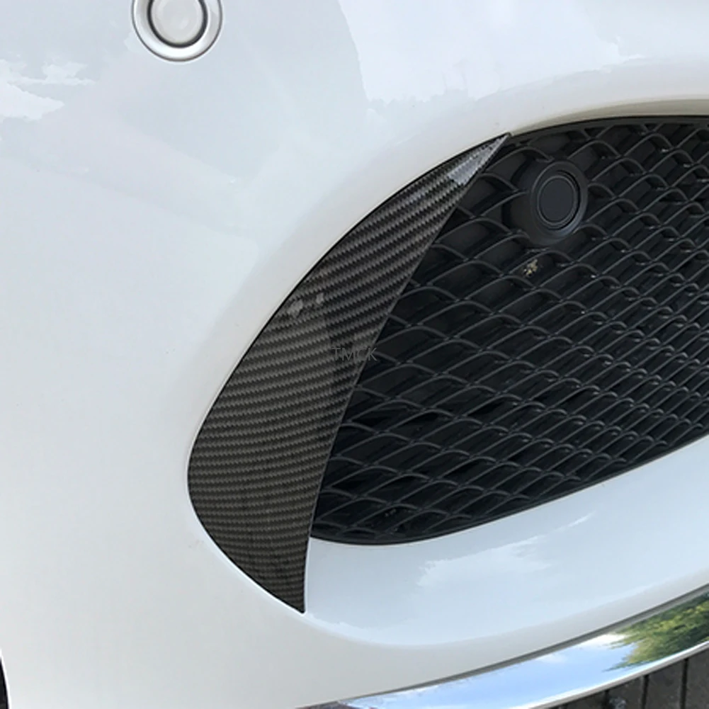 For Mercedes Benz C Class W205 Sport C180 C200 C250 C300 C400 2015-2018 Car Accessories Body Front Bumper Lip Trim Cover Sticker |