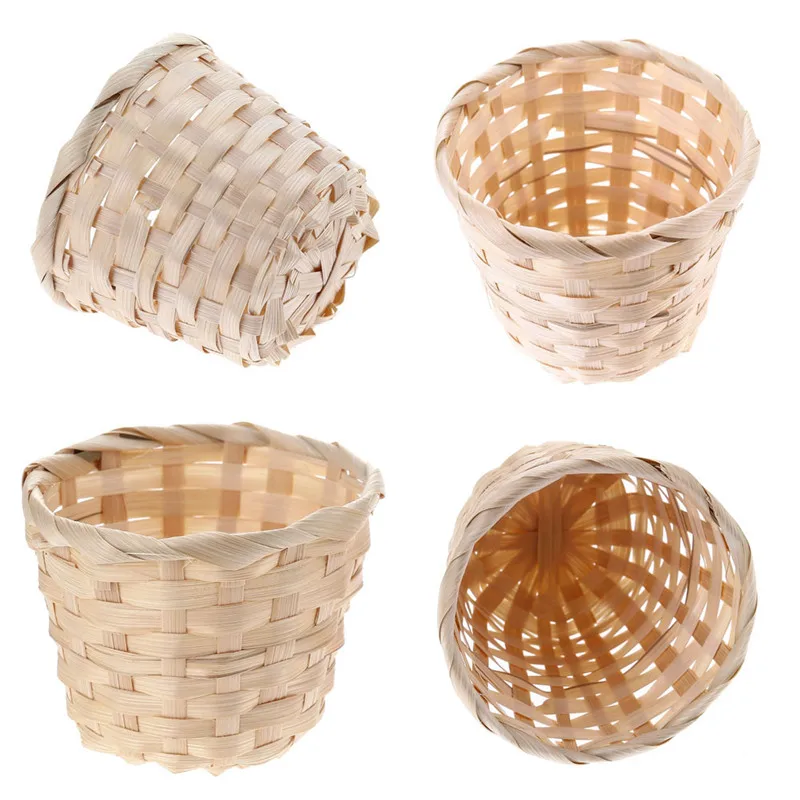 

Bamboo Weaving Basket Flower Pot Plant Box Wicker Basket Table Plant Container Garden Home Decoration Panier Rattan Organizer