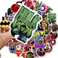 50pcspack marvel super hero stickers captain america hulk disney laptop bicycle guitar skateboards anime graffiti diy kids toys