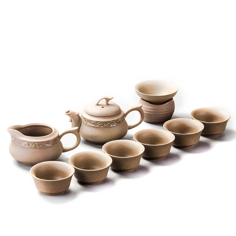 

9Pcs/Set Tea Sets Ceramic Tea Cups Tea Pot Tea Strainer Gongdaobei Teaware Vintage Puer Tea Black Tea Infuser Kung Fu Drinkware