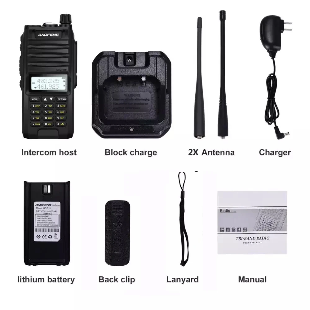 Портативная рация Baofeng BF-F11 водонепроницаемая IP67 4800 мАч 10 Вт | Мобильные телефоны и