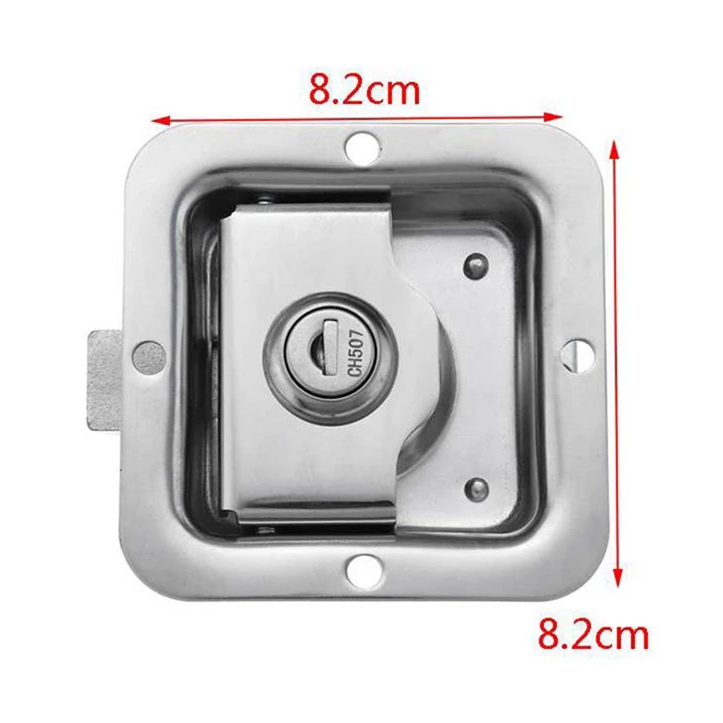 

Stainless Steel Truck RV Tool Box Locks Trailer Door Paddle Handle Latch Anti-Theft Paddle Locks with 2 Keys