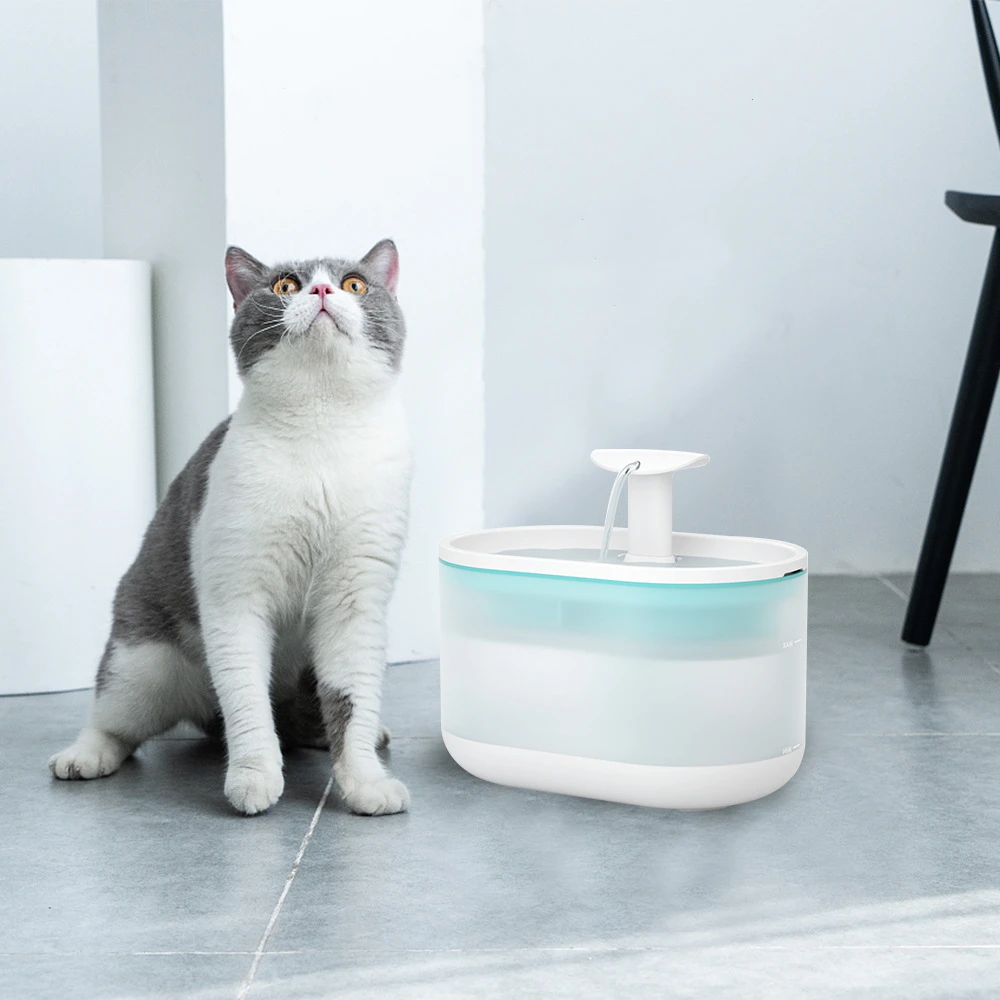 

MEOWS Pet Water Fountain 2.1L Capacity Dog Cat Automatic Drinking Bowl With Circulating Filter 2 Modes Flow