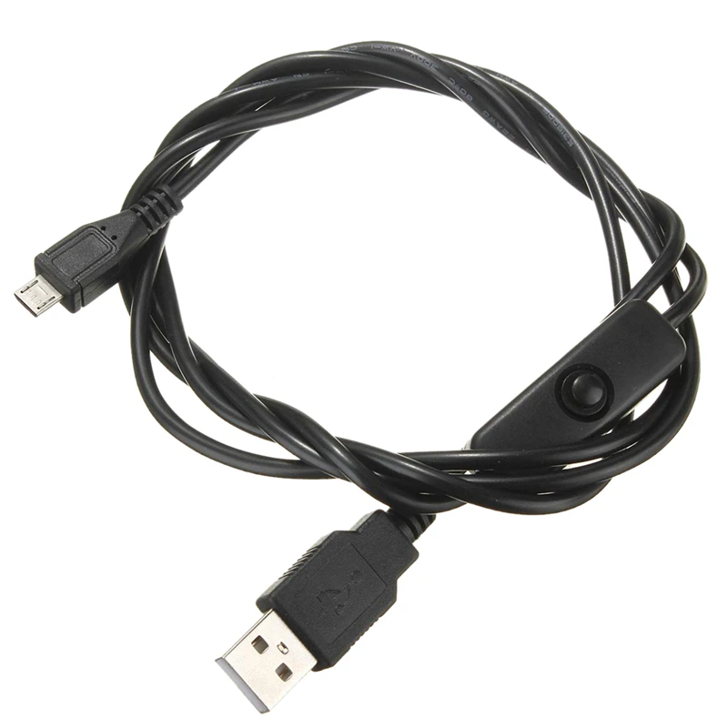 Зарядное устройство Micro USB кабель питания с переключателем ВКЛ/ВЫКЛ для Raspberry Pi