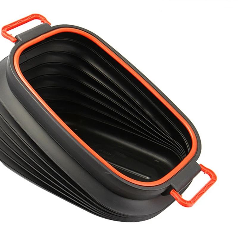 Складное ведро для воды с крышкой Выдвижной Автомобильный мусорный бак