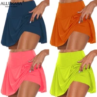 womens sports short skirt summer tennis yoga skorts fitness running shorts solid color breathable casual skirt gym sportswear