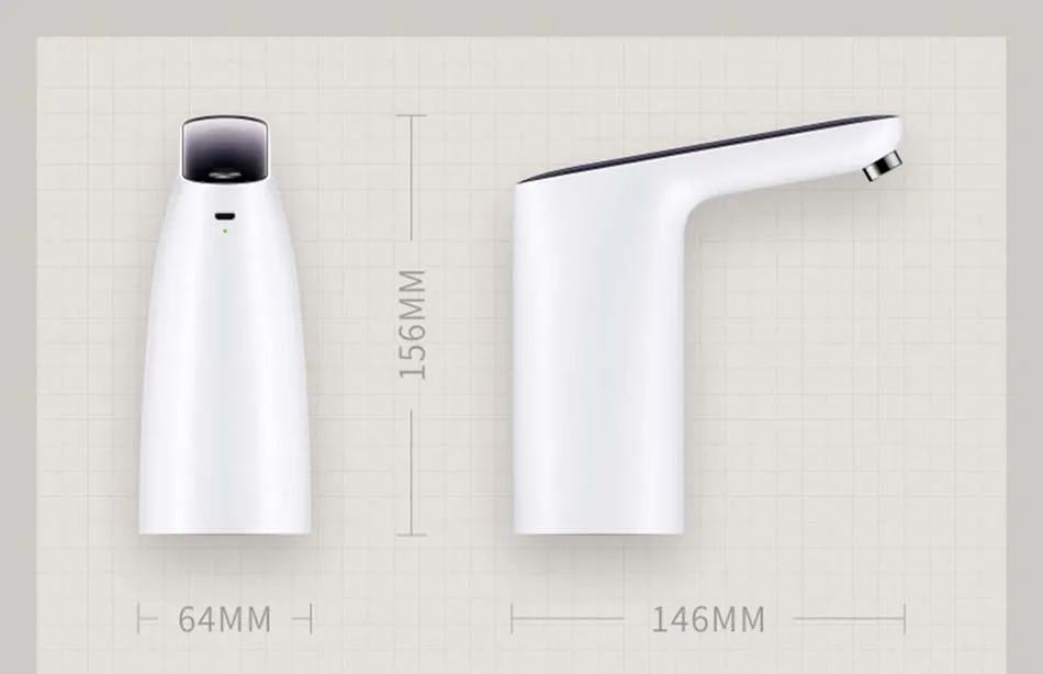 XIAOMI Mijia 3 Срок Автоматический водяной насос мини Сенсорный Выключатель Электрический диспенсер для воды Беспроводной USB Перезаряжаемые водяной насос