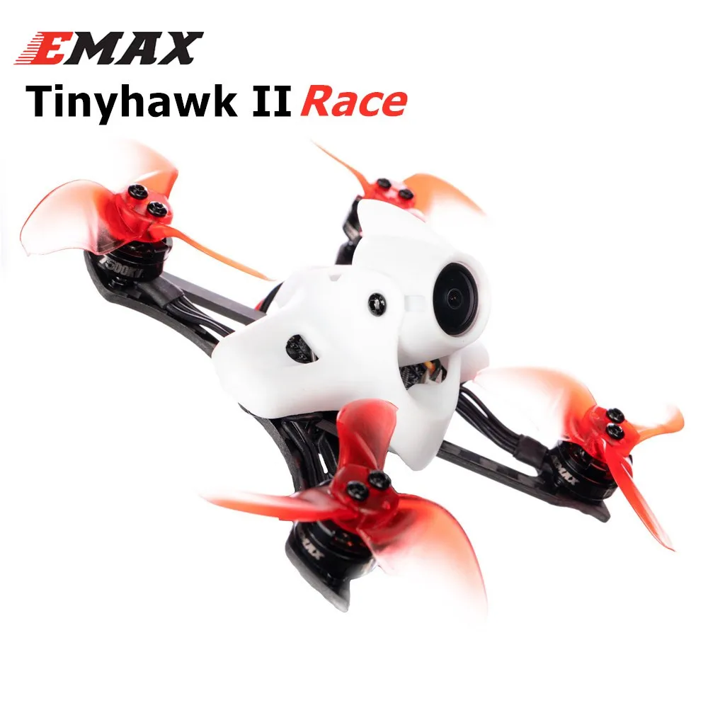 

EMAX Tinyhawk II гонки с управлением от первого лица без контроллера 90 мм 2S FPV гоночного дрона с дистанционным управлением F4 5A 7500KV RunCam Nano2 700TVL 37CH 25/100/...