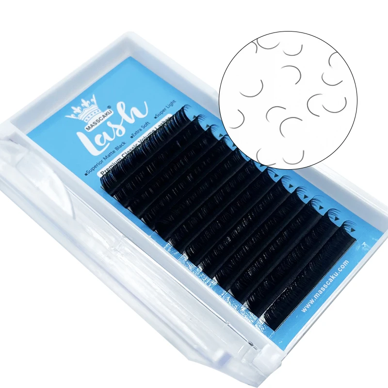 

MASSCAKU hot sell classic eyelash extension custom own brand bulk vendor top quality mink lashes faux cils eyelash extentions