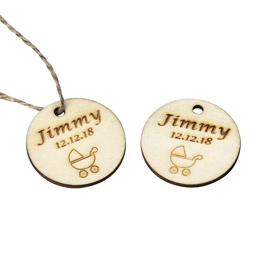 100 шт. деревянные круглые столы с гравировкой | Дом и сад