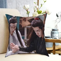 the untamed modao zushi pillowcase soft polyester cushion cover decoration wangji throw pillow case cover seat 45x45cm