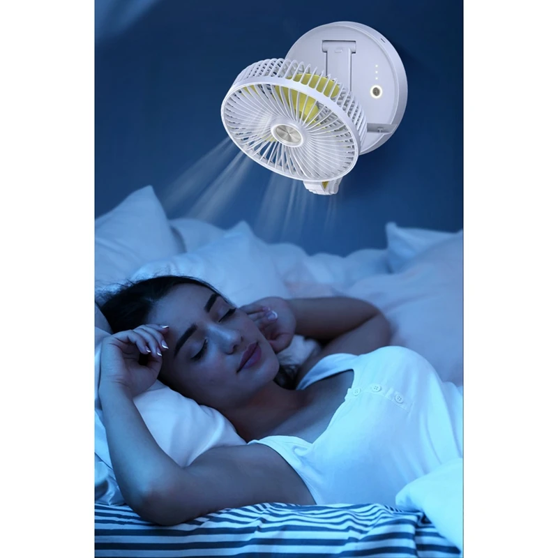 

Handheld Mini Portable Fan Wall Desktop Folding Fan 3-Gear Table Lamp Fan USB Charging Telescopic Air Cooling Fan