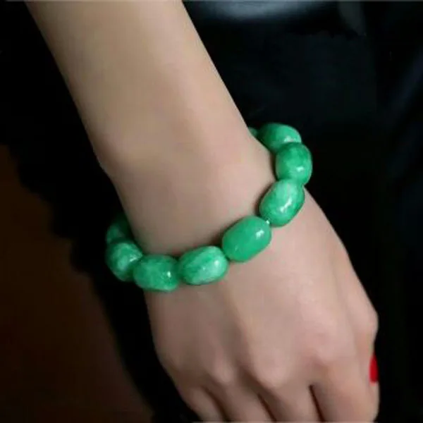 Чудесная цепочка из натурального изумруда/нефритовые бусы/мужской браслет для