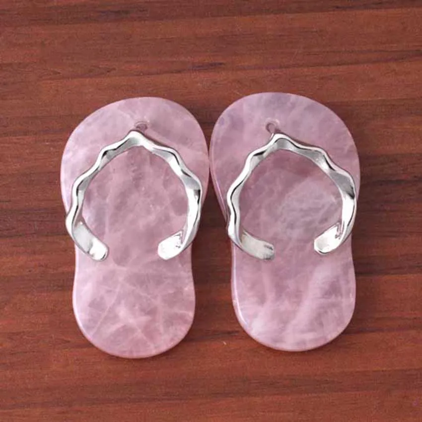 XSM подвески в форме тапочек аметисты камни кристалл Quartzs рейки из природного