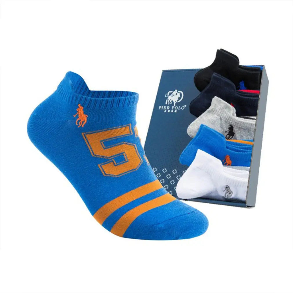 Модные Спортивные укороченные носки с принтом мужские хлопковые эластичные