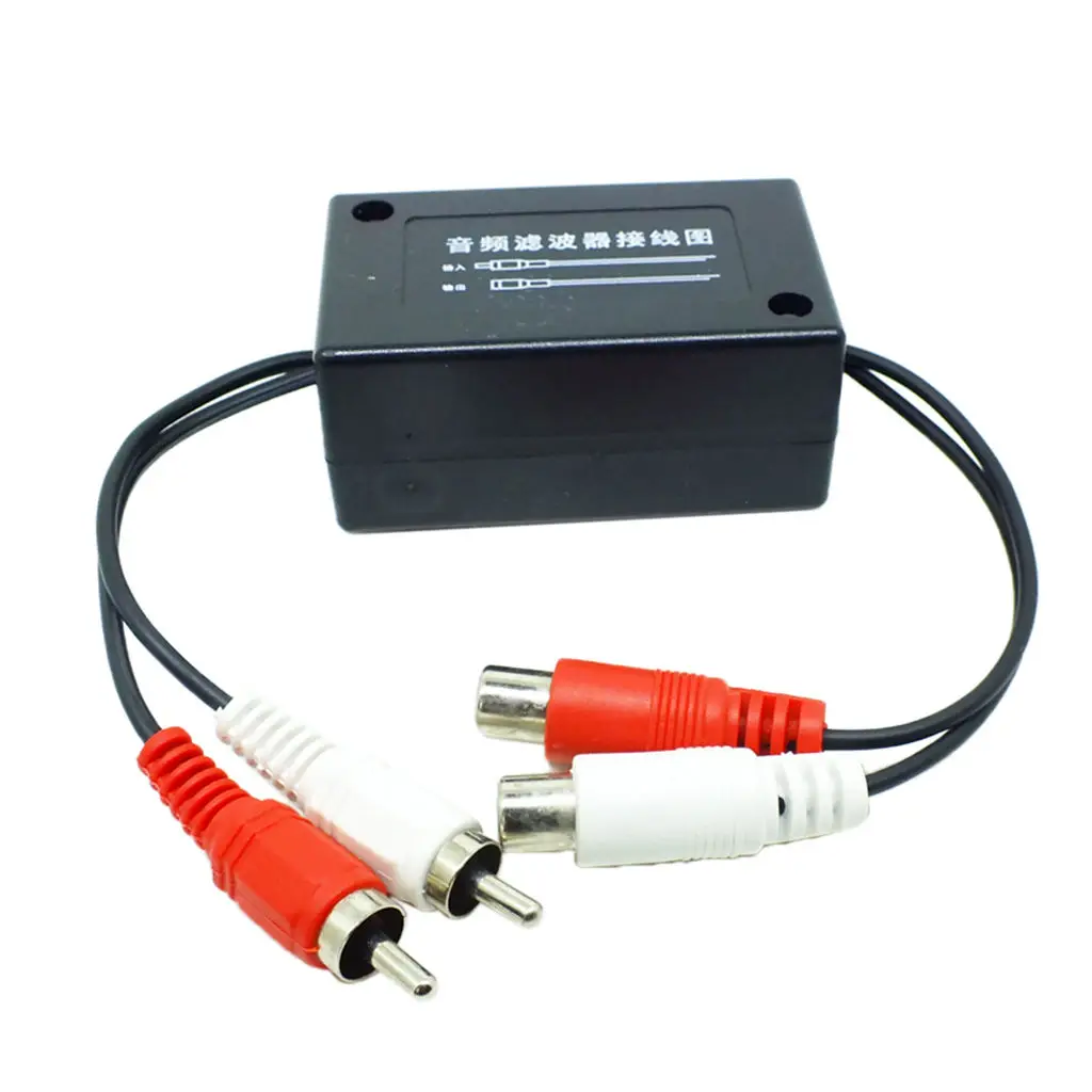 

Автомобильный 2 усилитель RCA звуковой шумоподавитель