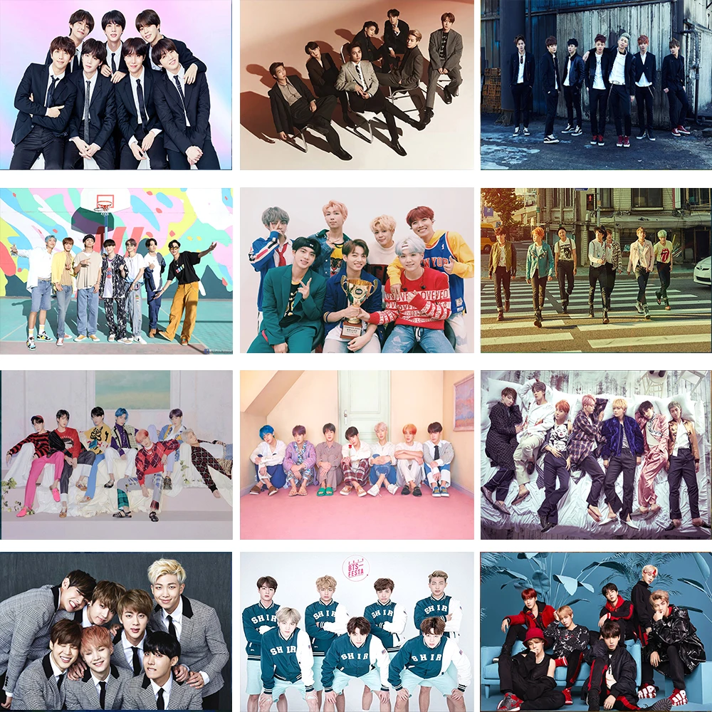 

Популярная Корейская музыкальная повязка, южнокорейский мальчик, повязка плакат на стену в современном стиле Bts, кино, ТВ-звезда, милый Деко...