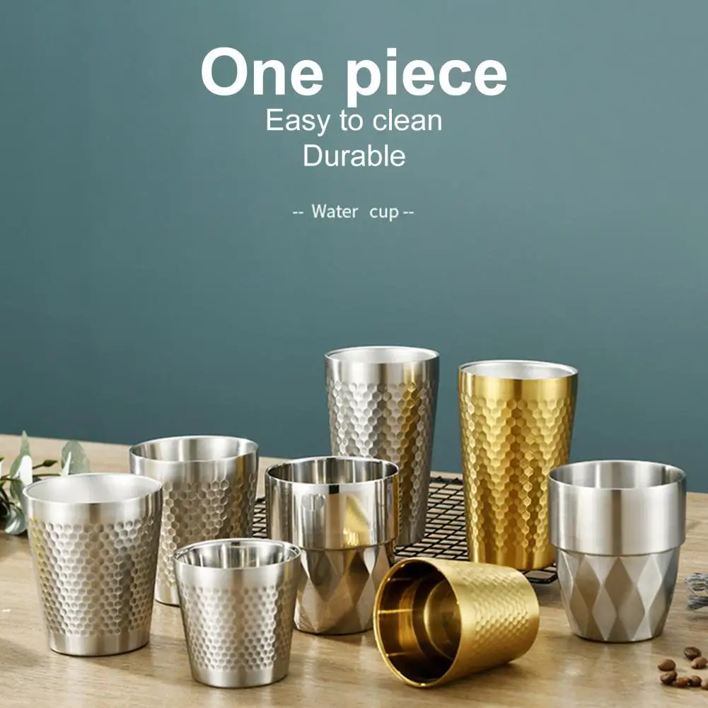 

175ml/300ml Beer Cup Wear-Resistant Break-Resistant Stainless Steel Double-Wall Beverage Mug for Bars