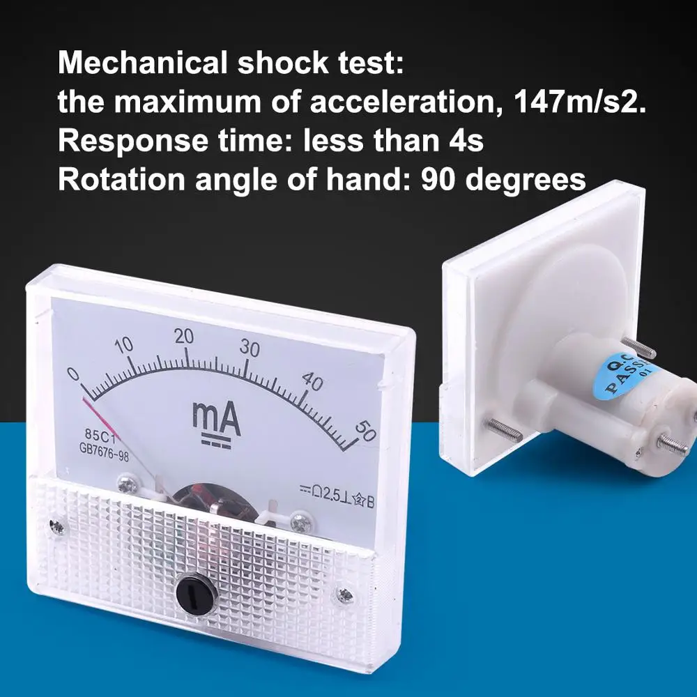 Аналоговый амперметр Atoplee измеритель электрического тока постоянный ток 0 50 мА 85 1