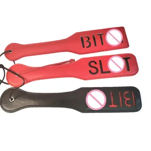 BDSM Bondage Gear Spanking Paddle with Word Slapper Sex Toys for Unisex Red Black GN282421001