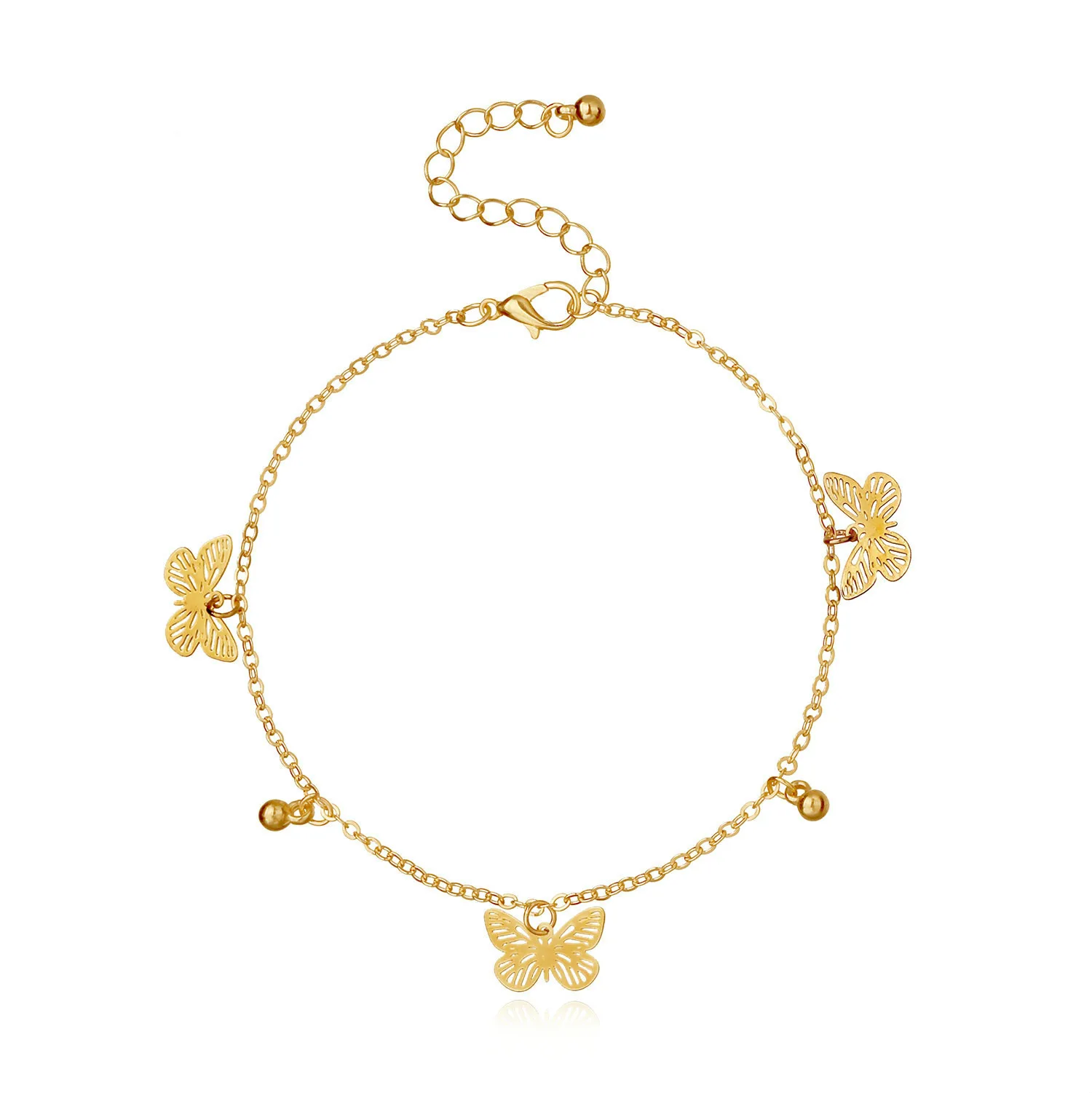 Милый простой браслет цепочка на щиколотку в форме бабочки пляжные сандалии для