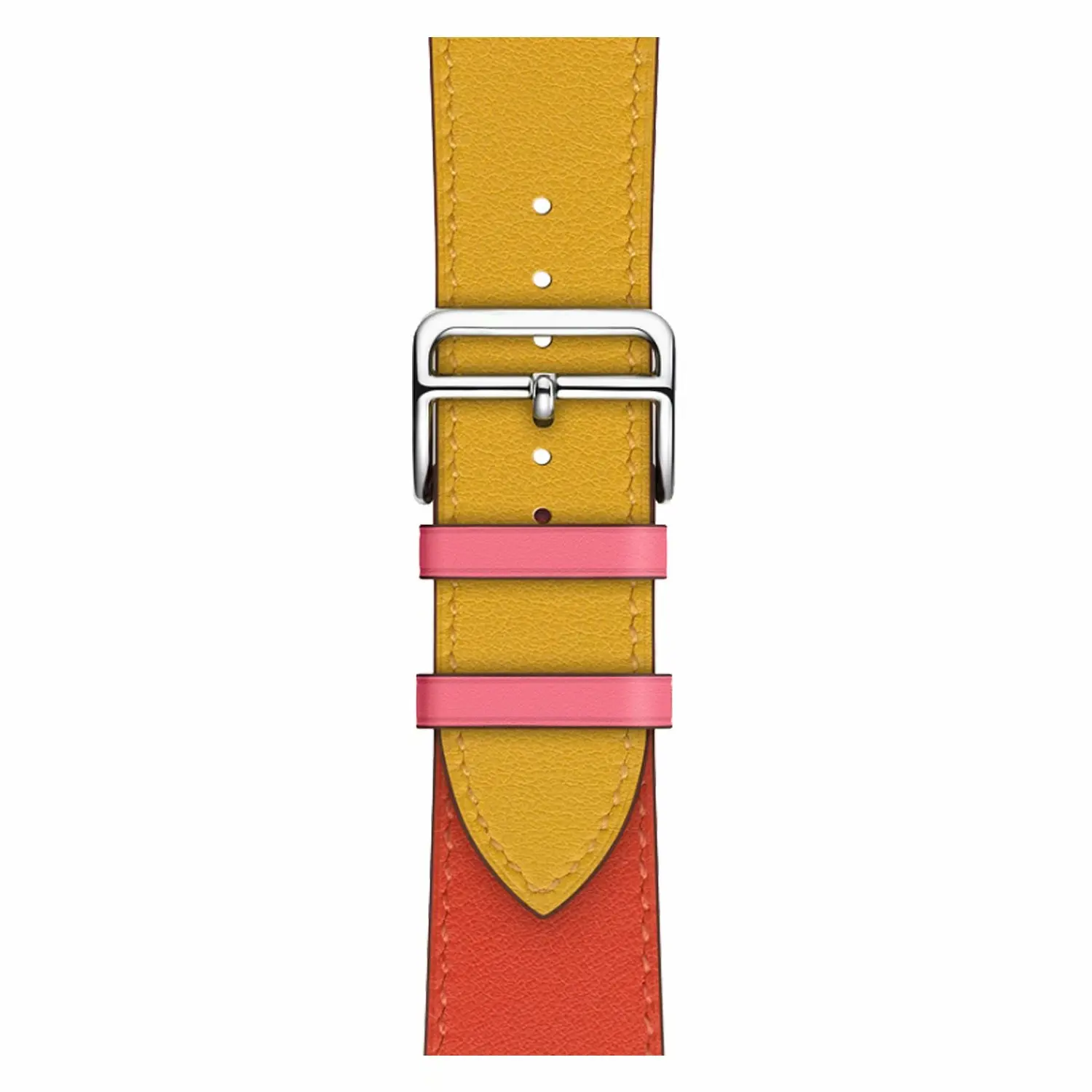 rose yellow Новейший цветной кожаный ремешок для часов iWatch5 4 3 2 1, ремешок для часов Apple Watch 42 мм, 38 мм, 40 мм, 44 мм, ремешок для браслета - Цвет ремешка: rose yellow