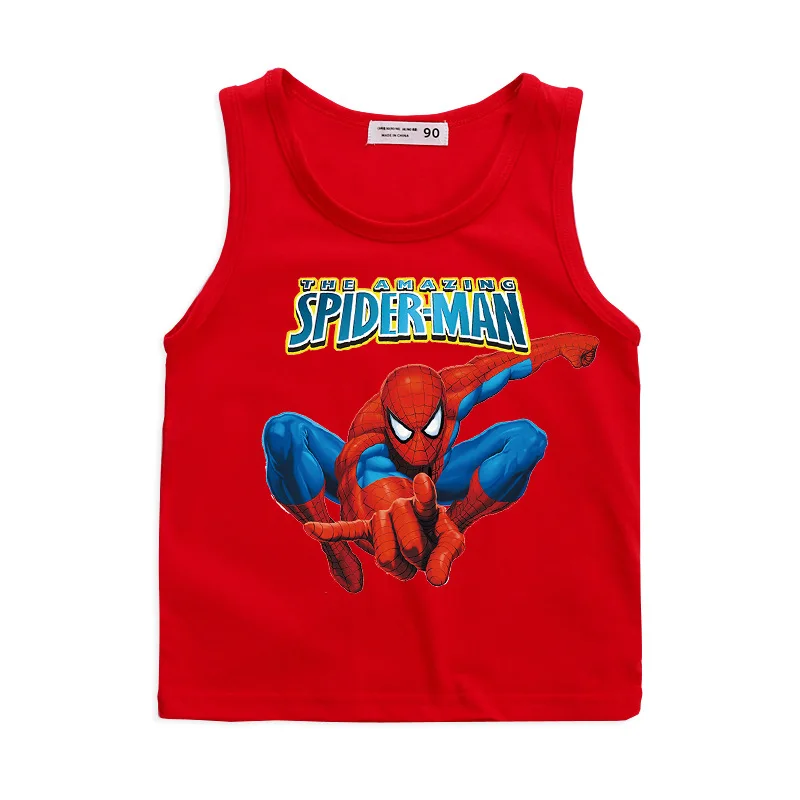 Летняя детская одежда футболки для мальчиков с человеком пауком Детские Топ