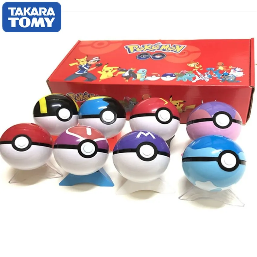 

Оригинальный набор Покемон TAKARA TOMY, 8 шт./кор., монстр, эльф, мяч покебалл, всплывающий эльфийский шар, Пикачу, рождественские игрушки для мальчиков