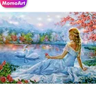 MomoArt 5D DIY Алмазная вышивка полная площадь дрель Лебедь вышивка крестиком Алмазная живопись портрет мозаики женщина рукоделие