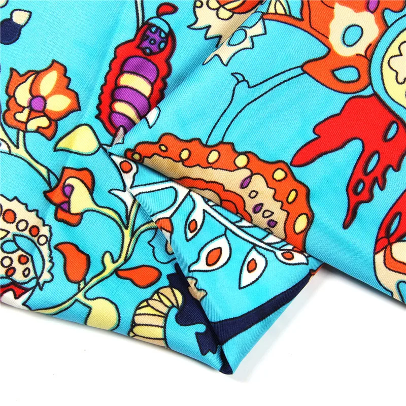 

LESIDA Pure Silk Scarf Women Large Shawls Stoles Tree Print Square Scarves Echarpes Foulards Femme Wrap Bandanas 130*130CM 1303