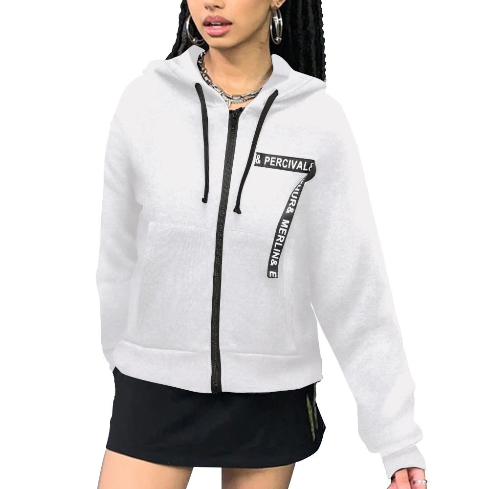 Женские толстовки с капюшоном укороченные свитшоты Толстовка С Карманами куртка