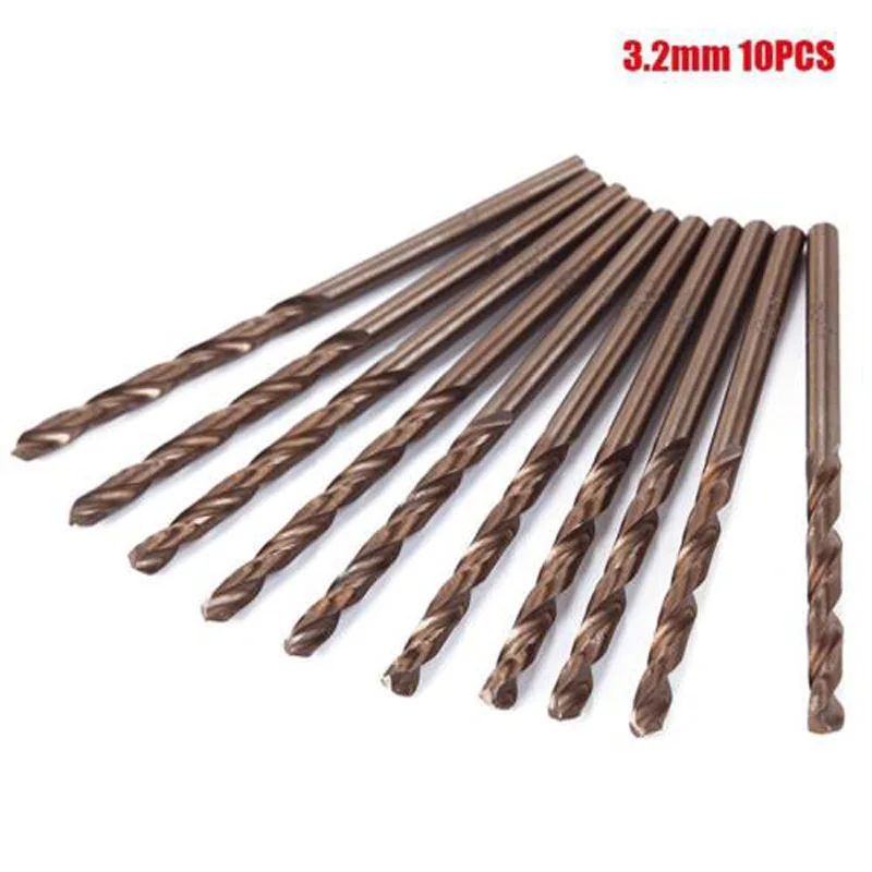 10 шт 1-3 5 мм сверло для УСЗ цилиндрическим хвостовиком Алюминий Нержавеющая сталь