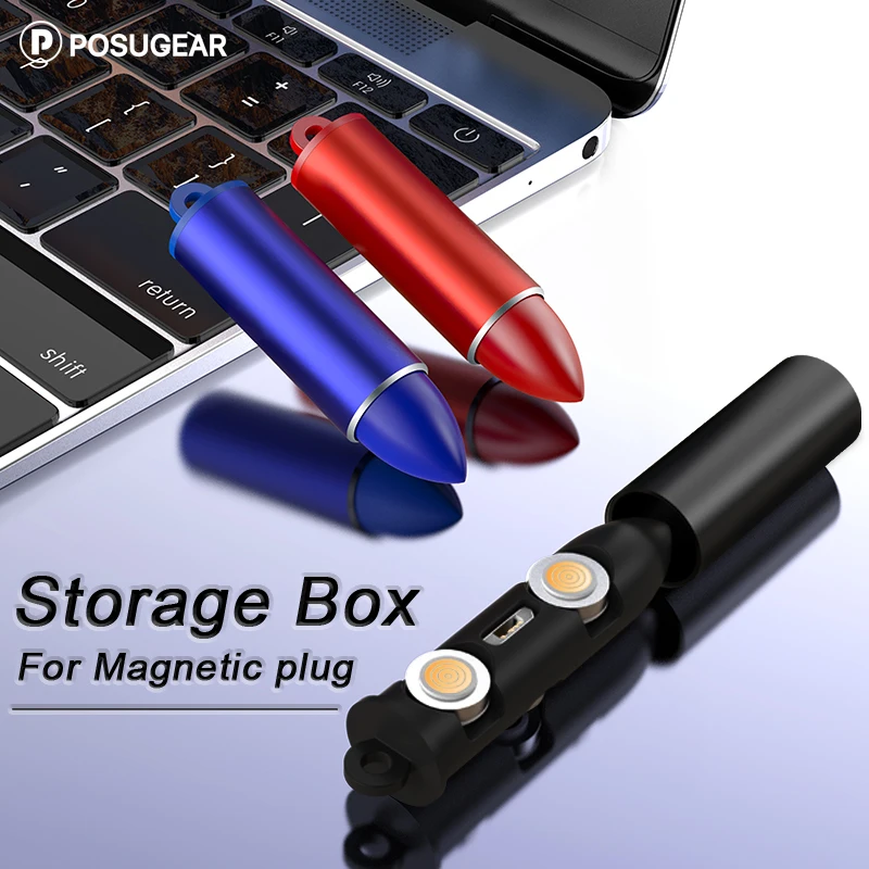 Posugear Магнитный кабель штепсельная коробка Type C Micro USB 8 Pin эллипс Штекер для