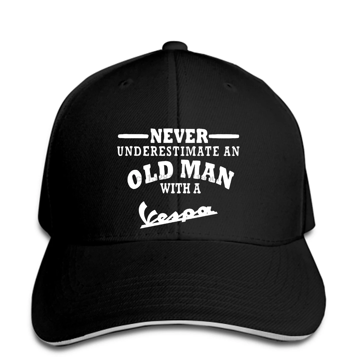 

Baseball cap Vespa Never Underestimate an Old Mens Black Baseball caps