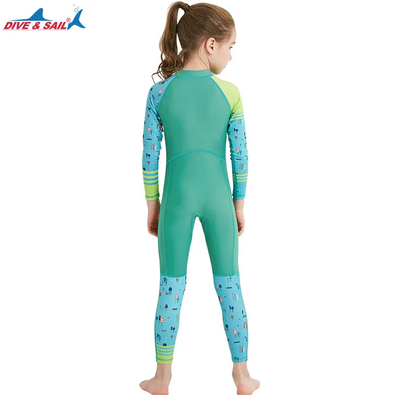

Kids One Piece Lycra Wetsuit with Front Zipper Boys Girls Swim Swimsuit UV Protection Full Body Diving Suit Swimming Swimwear