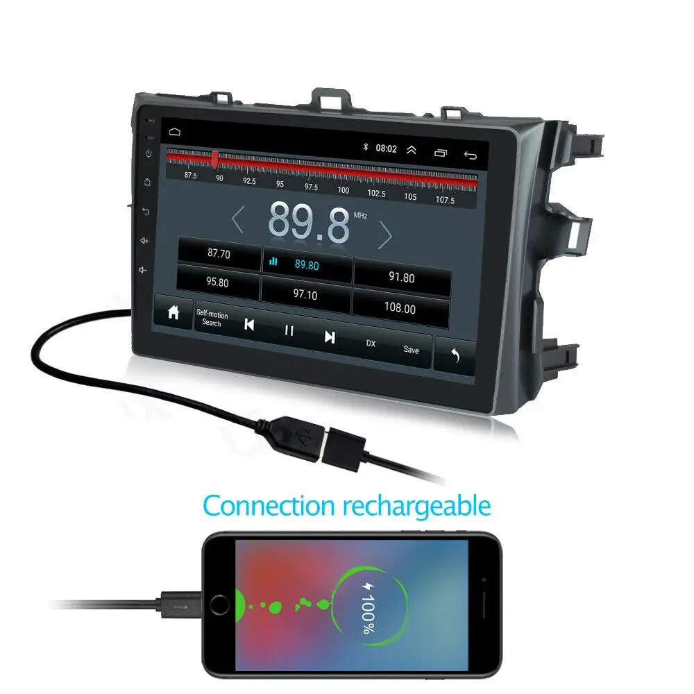 9&quot Android 10.0 Car Multimedia Player For Toyota Corolla E140/150 2007-2008 2009 2010 2011 2012 2013 Radio Stereo GPS Navi | Автомобили