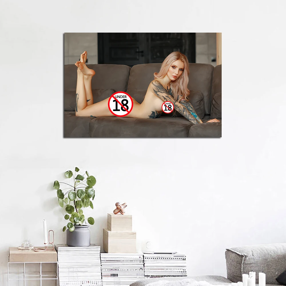 Светлая модель для взрослых горячая Татуировка тела девушка сексуальная женщина