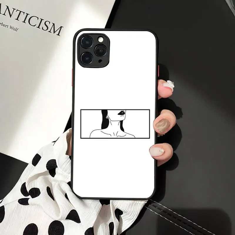 

Cool smoking heartbreaker girl Phone Cases matte transparent For iphone 7 8 11 12 plus mini x xs xr pro max cover