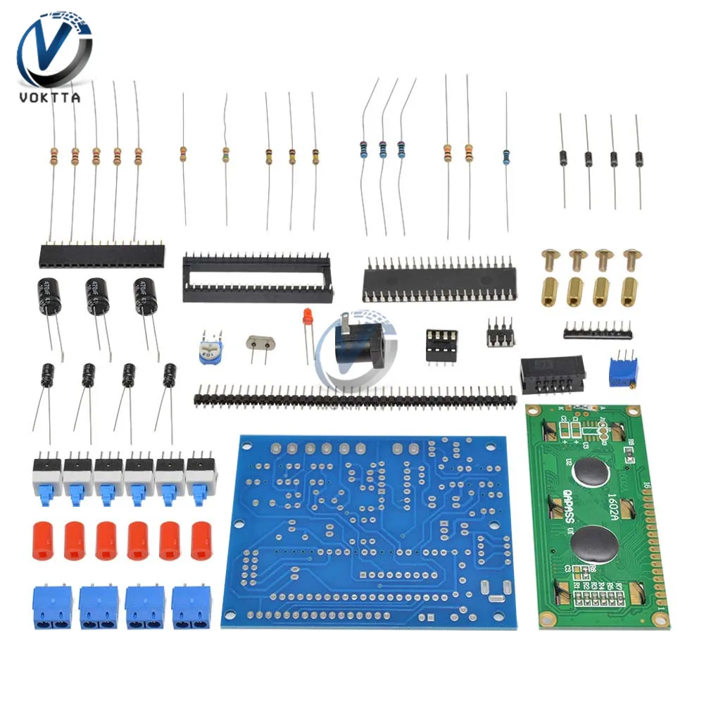 Тестер конденсатора DIY Kit Набор цифровой ЖК-дисплей измеритель индуктивности Частотный компонент тестер 0,1 μH-1H