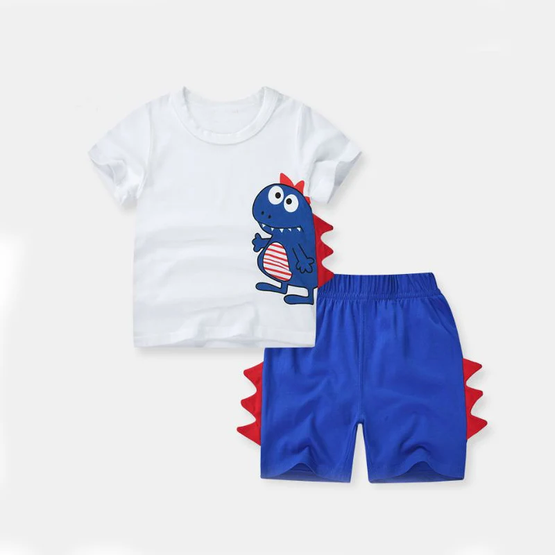 2 шт. хлопковая футболка и шорты для мальчиков девочек|Комплекты одежды девочек| |
