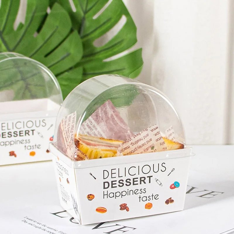 50 шт. Сэндвич Оберточная коробка толщиной гренок с яйцом Хлеб Гамбургер завтрак