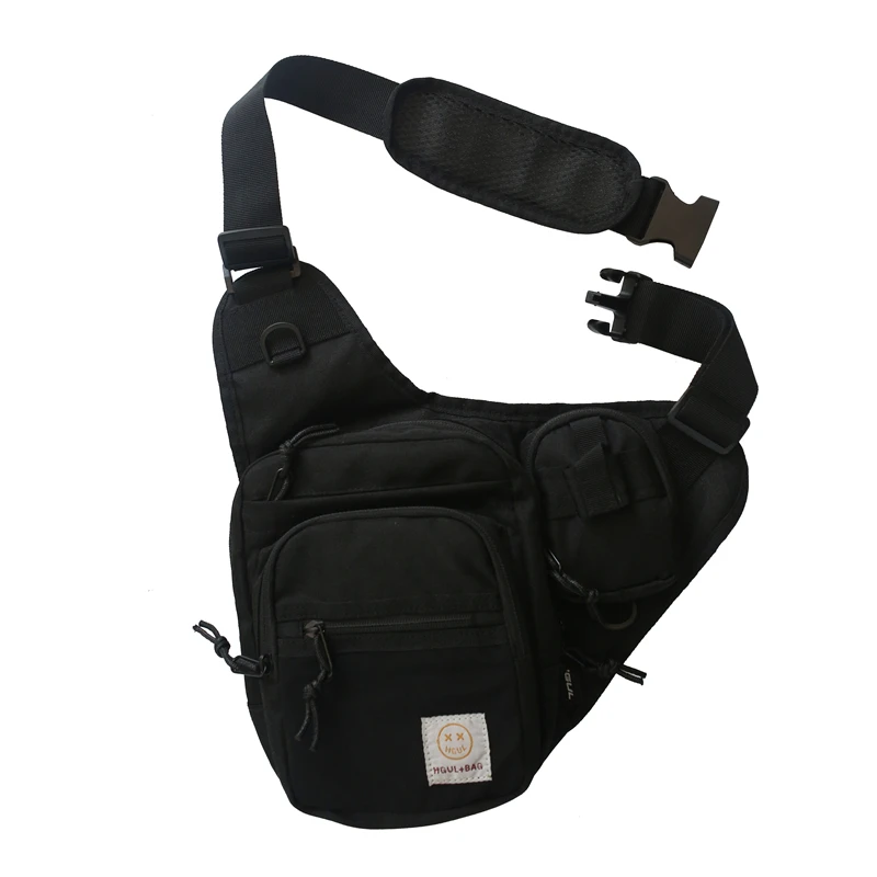 

Chest Waterproof Running Bag Unisex Hip Hop Style Tactical Package Black Waist Bag Men Belt Purse Sports Male Short Trip Bags