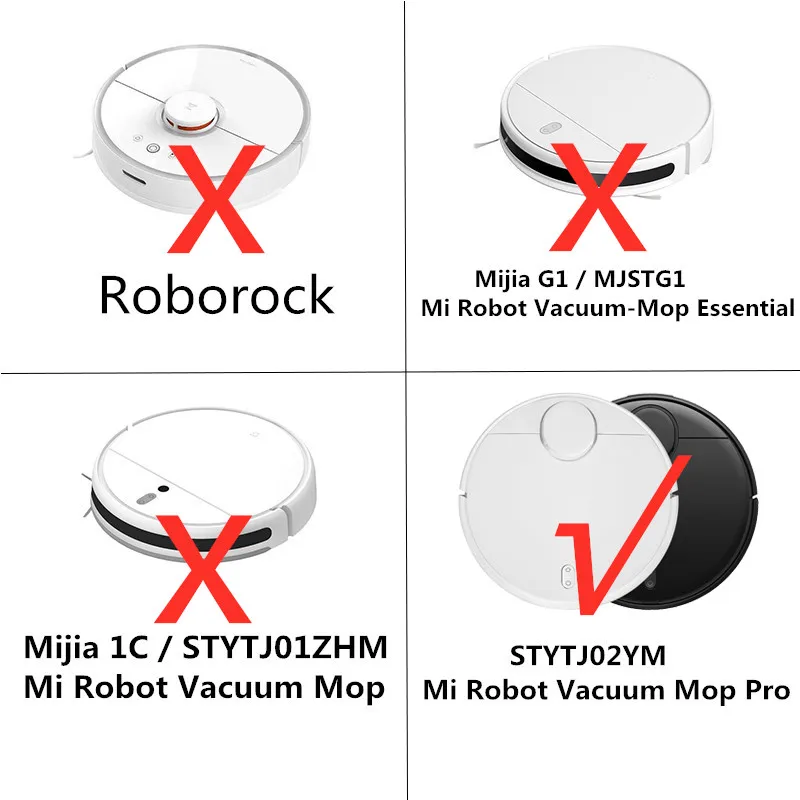 Моющиеся компоненты для робота-пылесоса Xiaomi STYJ02YM (Mi Robot Mop-P) черная/белая щетка Hepa