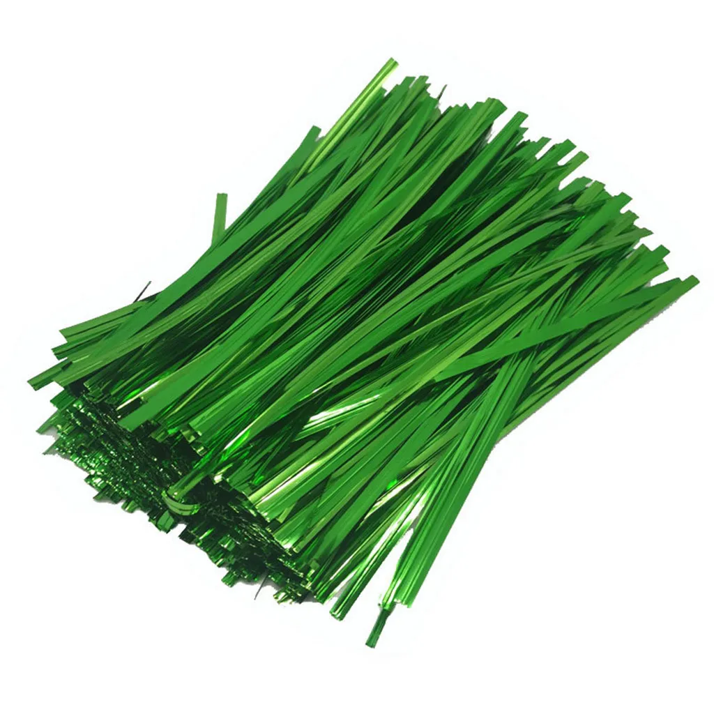 800 готовые к резке маленькие Короткие Зеленые проволочные стяжки для садовых