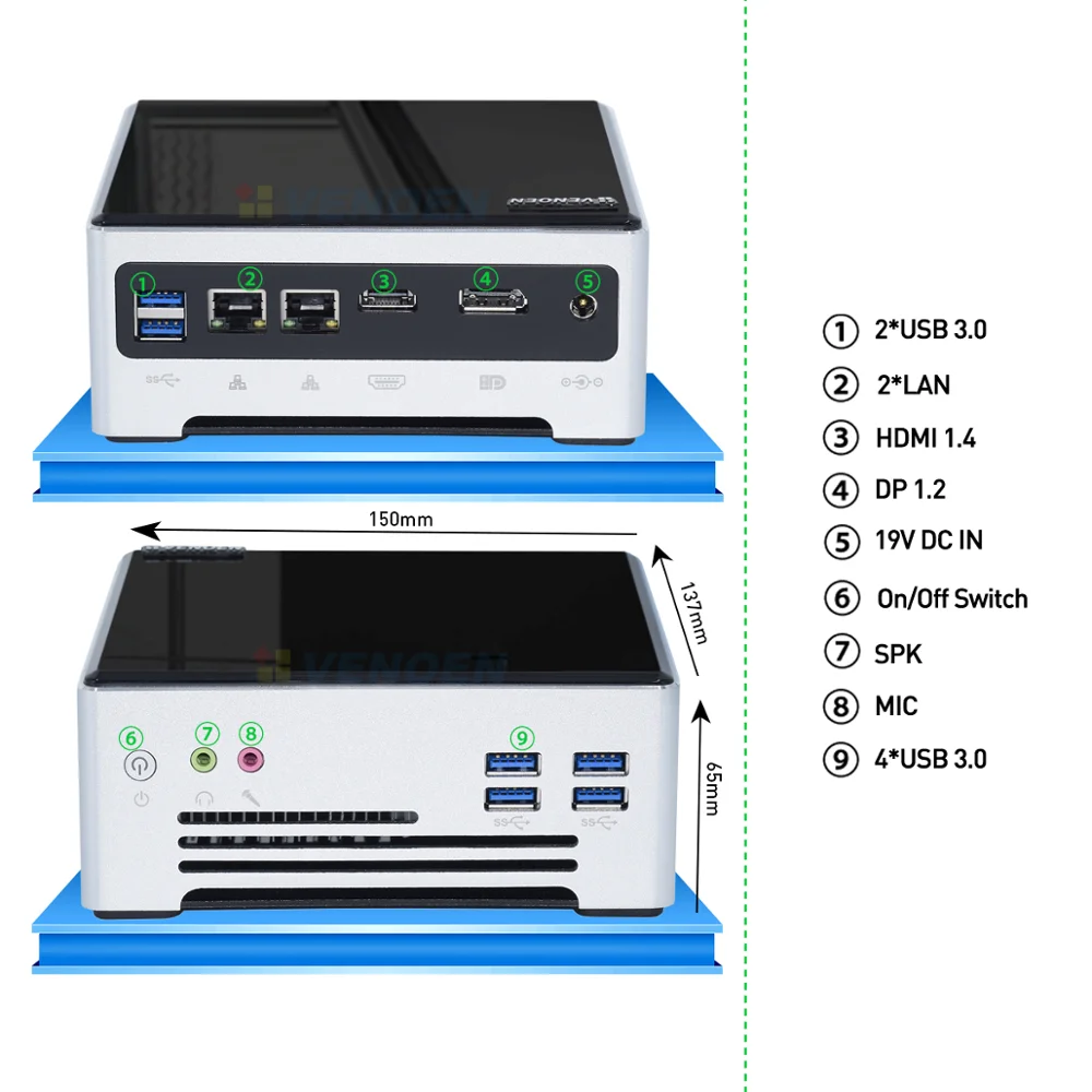Low power 12w Mini PC Core i7 1065G7 1165G7 i5 1035G4 quad-core Tiny Case Office Computer HD DP with Fan design Max 64GB | Компьютеры и