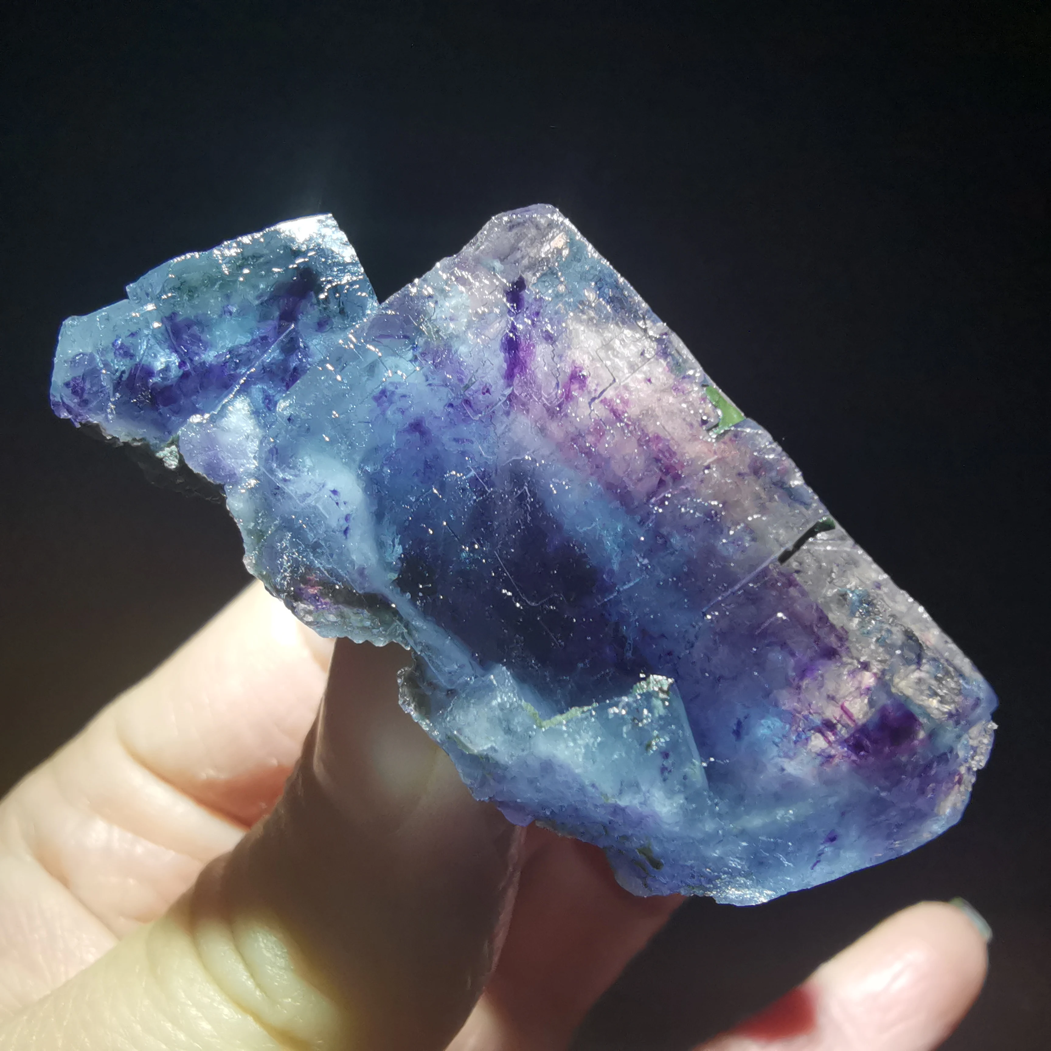

18gNatural rare Inner Mongolia eye dream purple fluorite mineral specimen stone and crystal healing QUARTZ GEM