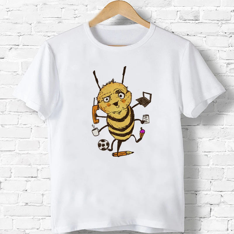 Забавная детская футболка с мультипликационным принтом шмблби забавная для
