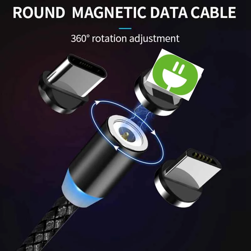 Дешевый 2 м Магнитный микро USB кабель для iPhone Samsung LG Xiaomi Мобильный телефон Быстрая