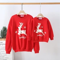 family christmas sweaters father mother daughter matching outfits new year kids clothing mommy and me elk print clothes xmas